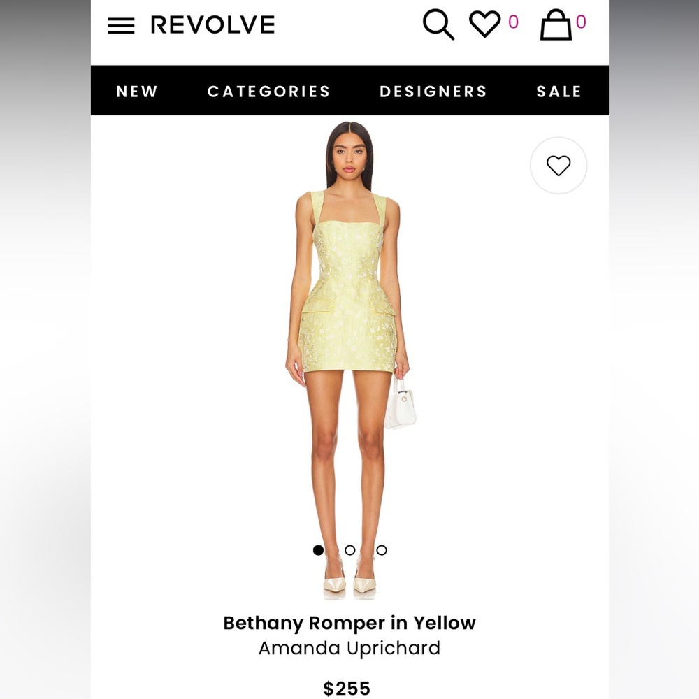 Bethany Romper in yellow (Amanda Uprichard)